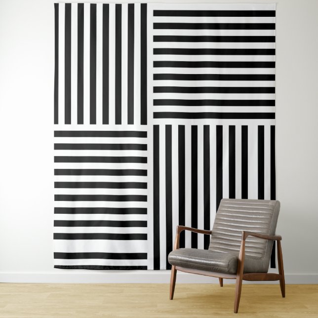Vertikale und horizontale Streifen Wandteppich (Beispiel)