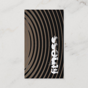 Vertikale Waves Black Fitness Sport Business Card Visitenkarte