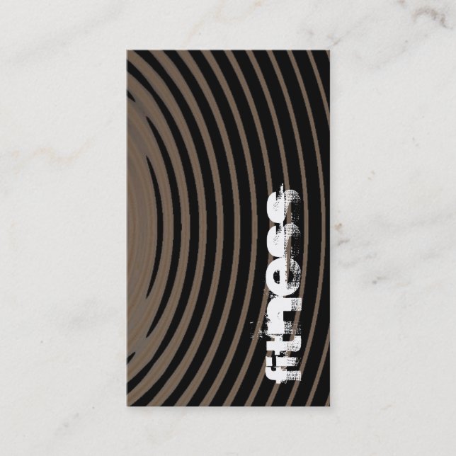 Vertikale Waves Black Fitness Sport Business Card Visitenkarte (Vorderseite)