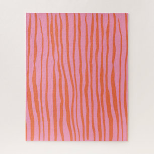 Vertikale, wellenförmige Linien - pastellorange un
