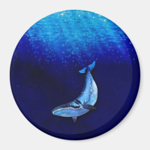 Vertikale Whale-Motion-Szene bis unten in Meeresti Magnet