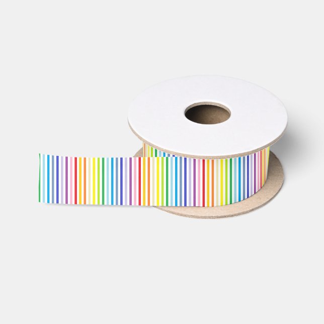 Vertikaler breiterer Spektrum-Regenbogen und Satinband (Spule)