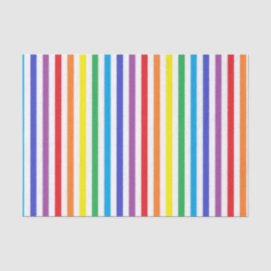 Vertikaler Regenbogen und weiße Streifen Seidenpapier