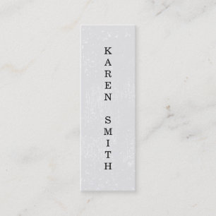 Vertikaler Text Moderner Grunge-Stil Mini Visitenkarte