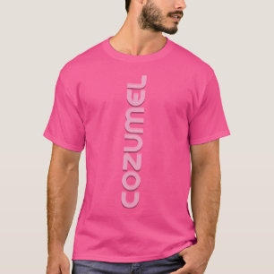 Vertikaler Text von Cozumel T-Shirt