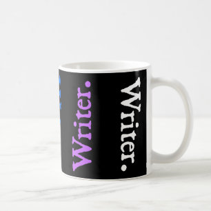 Vertikaler Umkehrkolorsplash-Writer. Tasse