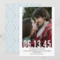Vertikales Foto für das Hochzeitdatum Save the Dat