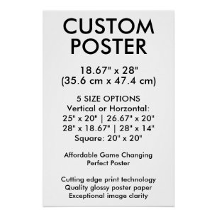 Vertikales Hochglanzposter nach Maß 18,67" x 28" Poster