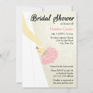 Vertikales Kleid & Bouquet - Einladung zur Brautpa