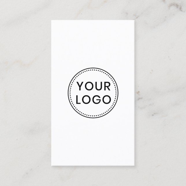 Vertikales Logo, modern minimalistisch Visitenkarte (Vorderseite)