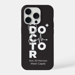 Vertikales Medizin Stethoskop Design Arzt iPhone 15 Pro Hülle