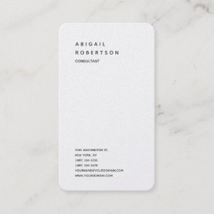 Vertikales Minimalistisches schlichtes modernes Visitenkarte