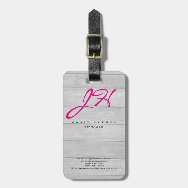 Vertikales, modernes Holz-Hintergrundbild Gepäckanhänger (Vorderseite vertikal)