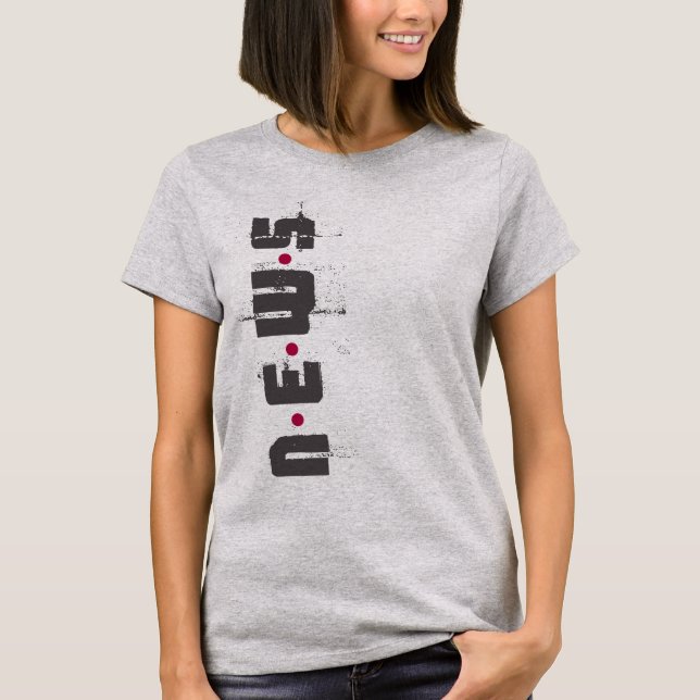 Vertikales N•E•W•S T-Shirt (Vorderseite)