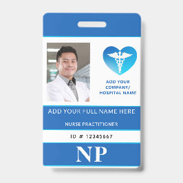 Vertikales NP, Krankenpfleger, Foto-ID Ausweis