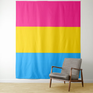 Vertikales Pansexual-Pride-Flag Wandteppich