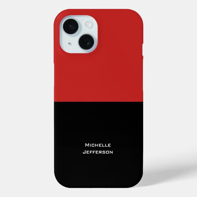 Vertikales Rotes Schwarz Abstrakt Modernes, trendi Case-Mate iPhone Hülle (Rückseite)
