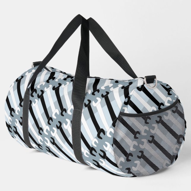 Vertikales Schraubenmuster Duffle Bag (Rechte Ecke)