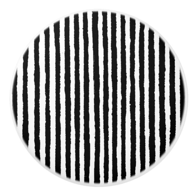 Vertikales schwarzes und weißes BW-Muster für Retr Keramikknauf (Vorderseite)