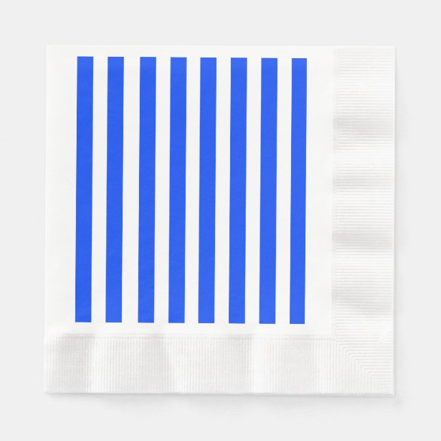Vertikales Stricksegler Blau- und Weißmuster Serviette (Vorderseite)