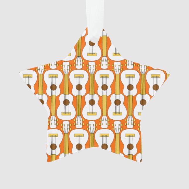 Vertikales Ukulele-Muster Ornament (Vorderseite)