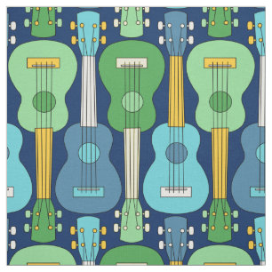 Vertikales Ukulele-Muster Stoff