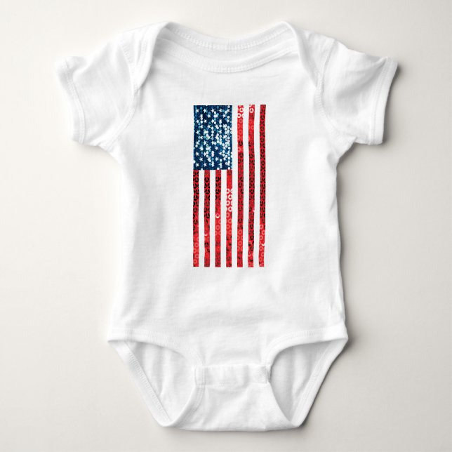 Vertikalflagge Baby Strampler (Vorderseite)