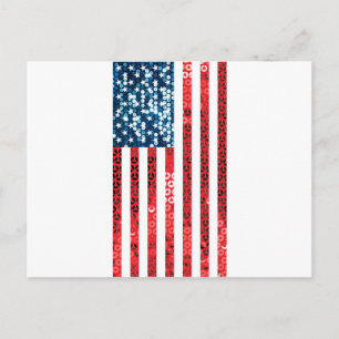 Vertikalflagge Postkarte