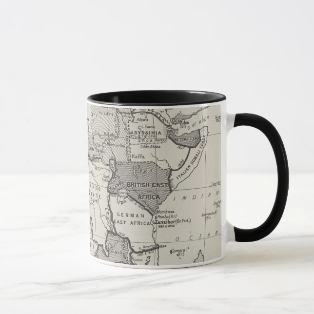 Vertrag-Karte von Afrika Tasse (Rechts)