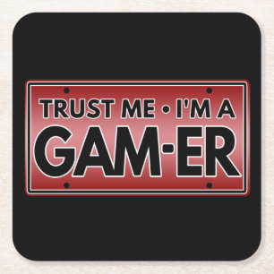VERTRAU MIR ICH BIN EIN GAMER RECHTECKIGER PAPPUNTERSETZER
