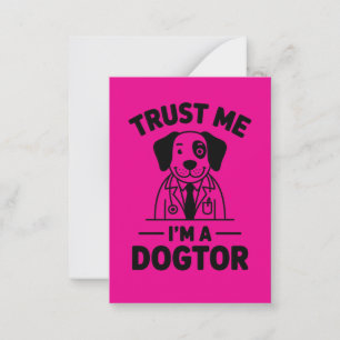 Vertrau mir, ich bin ein Hundtor Mitteilungskarte