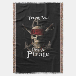 Vertrau mir, ich bin ein Piratenschädel und Anker Decke