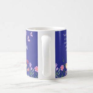 Vertraue auf den Herrn” Blumiger Bibelvers-Becher Kaffeetasse