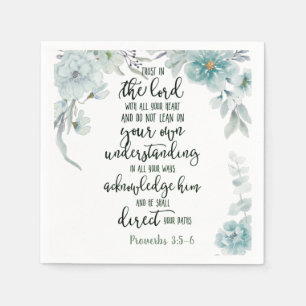 Vertraue auf den Herrn floral Serviette