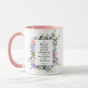 Vertraue auf den Herrn floral Tasse