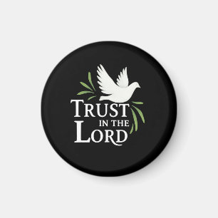 Vertraue auf den Herrn Weiße Taube Christlicher Pa Magnet