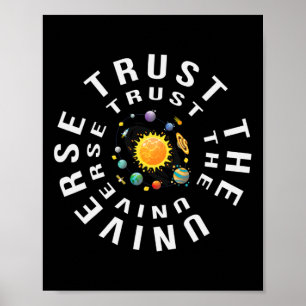 Vertraue dem Universum Astrologie Spirituelles Yog Poster