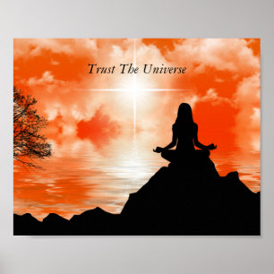 Vertraue dem Universum Spiritueller Inspirierender Poster
