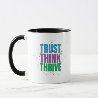 Vertraue, Denke, Wachse – Motivierendes Zitat-Desi Tasse