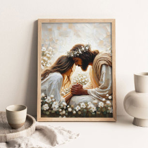 Vertraue Ihm, Christliche Wandkunst, Jesus betend  Poster