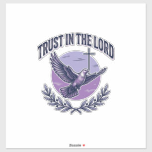 Vertraue in den Herrn Taube Christliches T-Shirt D Aufkleber