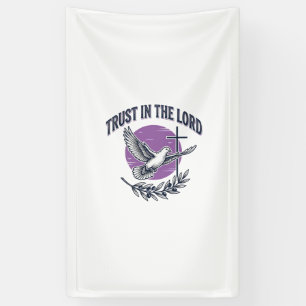 Vertraue in den Herrn Taube Christliches T-Shirt-D Banner