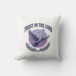 Vertraue in den Herrn Taube Christliches T-Shirt D Kissen