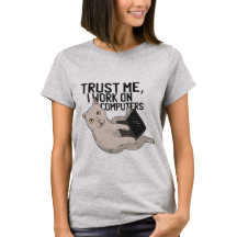 Vertraue mir bei der Arbeit an Computern! Niedlich