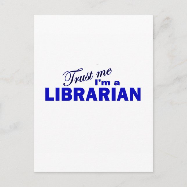 Vertraue mir, ich bin Bibliothekar Postkarte (Vorderseite)