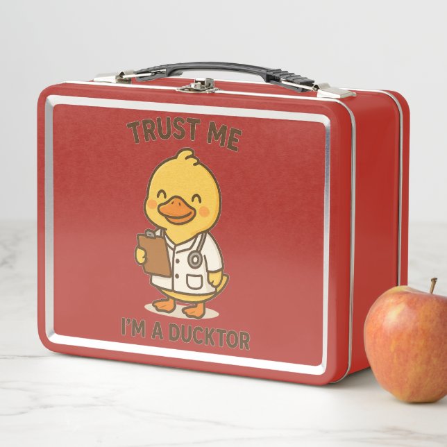Vertraue mir, ich bin ein Ducktor Metall Brotdose (Beispiel)