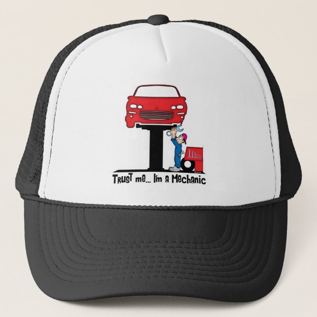 Vertraue mir, ich bin ein Mechaniker-Auto-Mechanis Truckerkappe (Vorderseite)