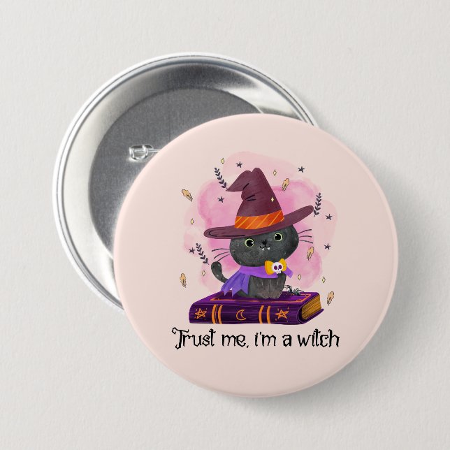 Vertraue mir, ich bin eine Hexe Button (Vorne & Hinten)