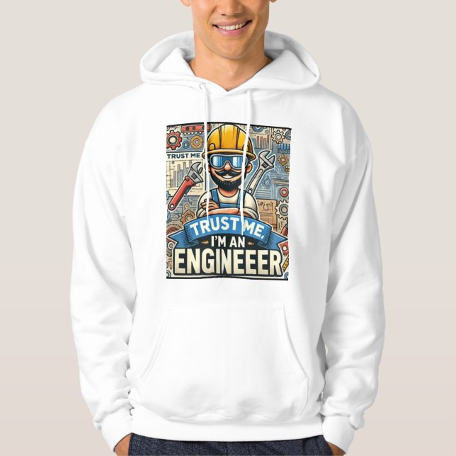 "Vertraue mir, ich bin Ingenieur" 3D Designer Hood Hoodie (Vorderseite)