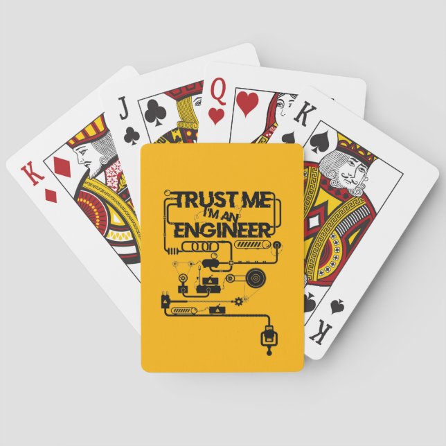 Vertraue mir! Ich bin Ingenieur Spielkarten (Rückseite)